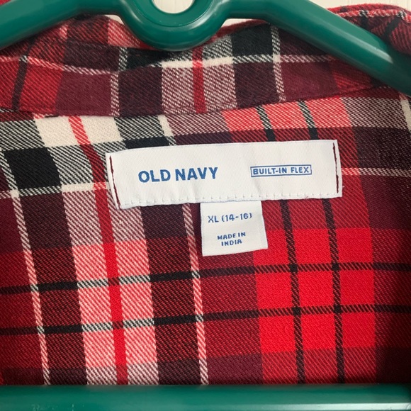 Boys Red, Black, and white Flannel - Picture 2 of 3